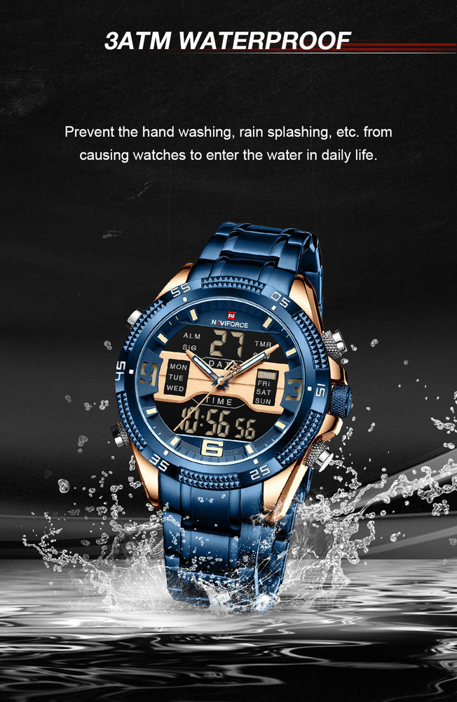 NAVIFORCE NF9201 RGBE NVF NF9201 RGBE NVF Analog Digital Watch