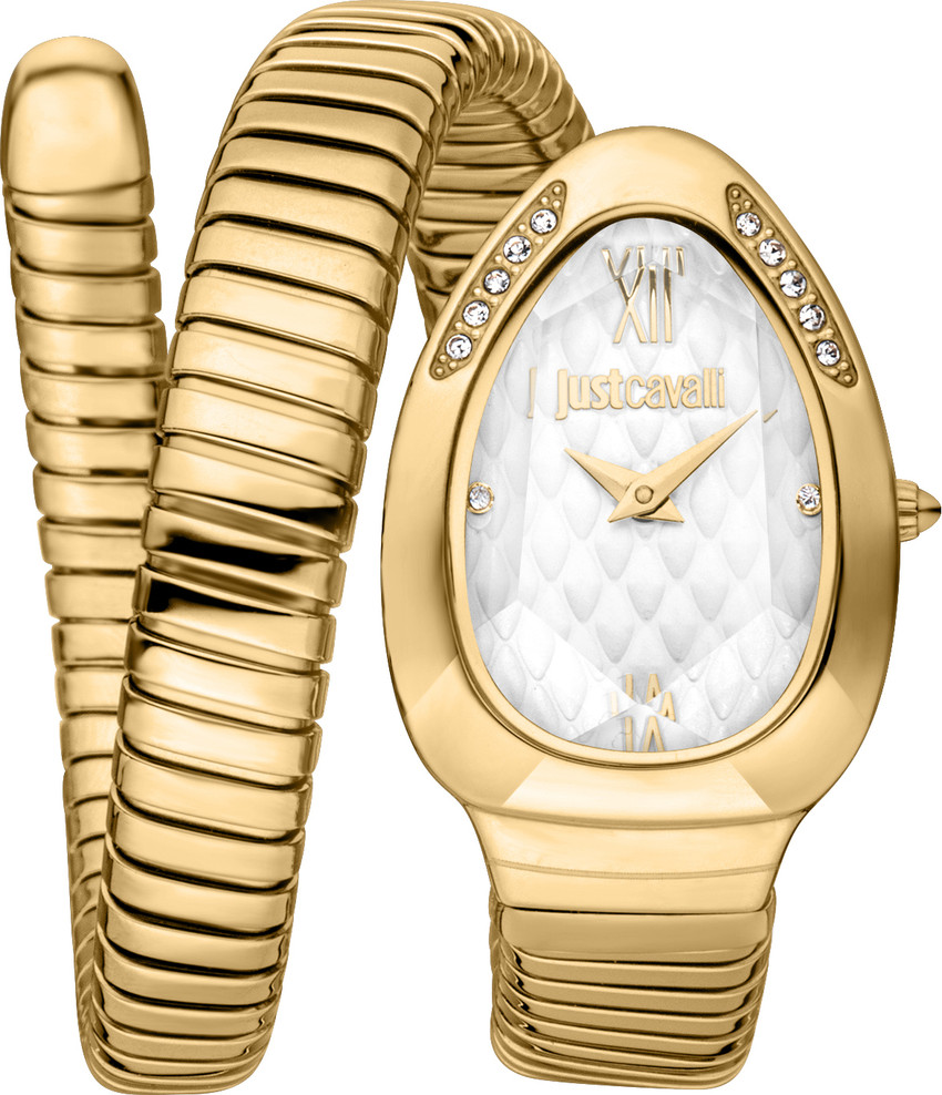 Just Cavalli Just Cavalli White Dial Analog Gold Watch For Women