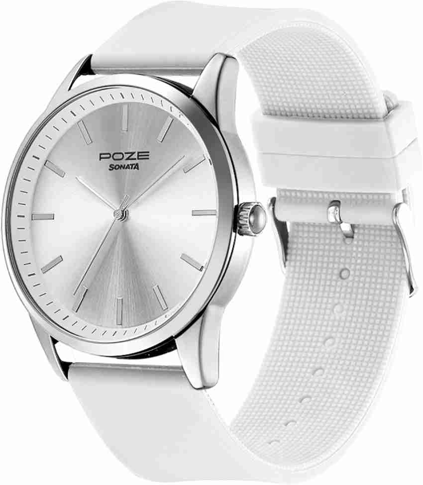 Sonata watch silver on sale colour