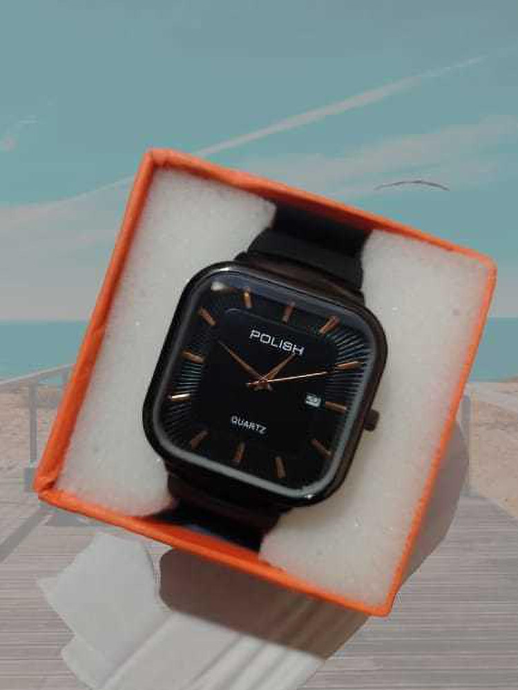 Polishkart Fashionable Black Polish Square Look Analog Watch For Boys Analog Fashionable Watch for men Polish Square Looks Analog Watch For boys Analog Watch For Men Buy Polishkart