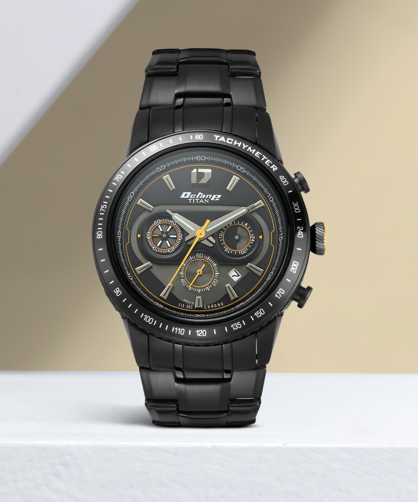 Octane black chronograph watch sale