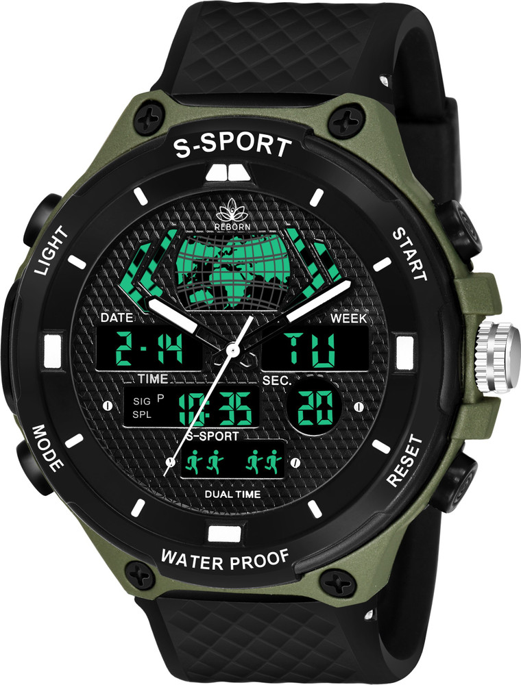 Analog watch with countdown timer hot sale