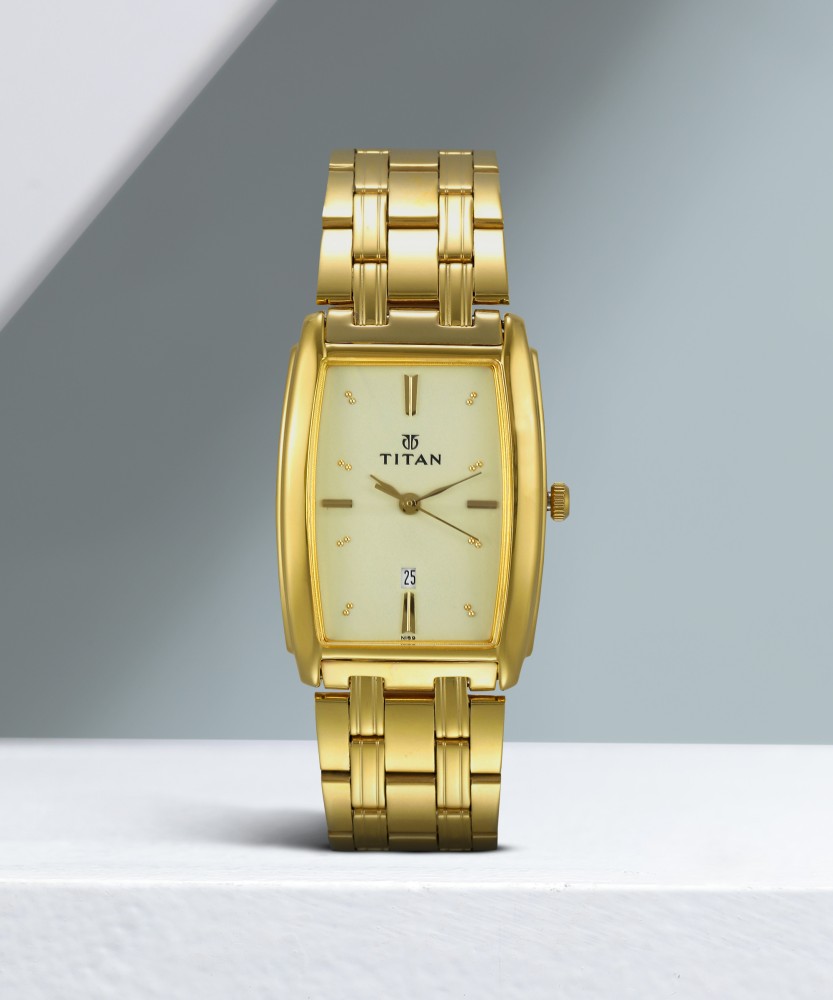 Titan gold store plated watches price