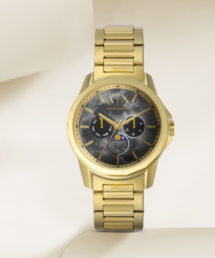 Armani exchange sale watch mens gold