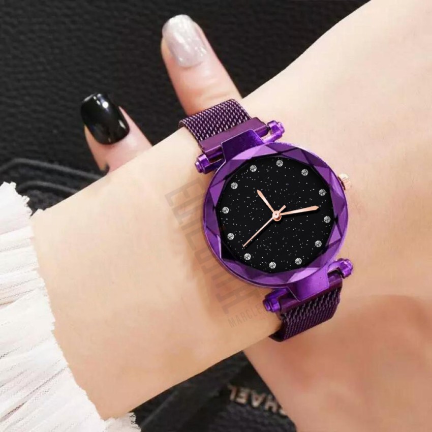 Styledose purple Magnetic fansy unique Bracelet Gift watch for