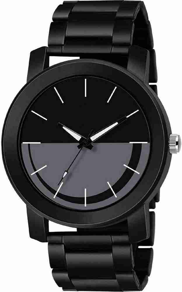 Black metal chain outlet watches
