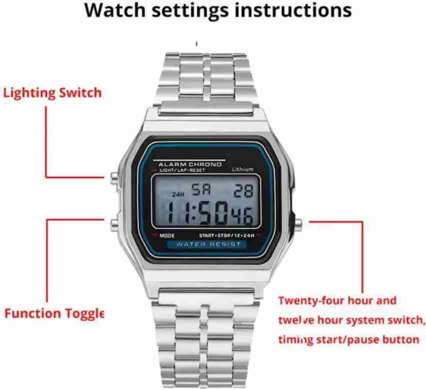 How to set timing in digital watch hot sale