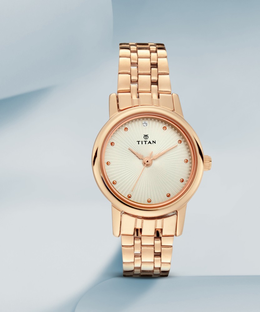 Titan rose sale gold watch womens