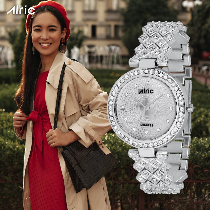 Silver wrist watch for girl on sale