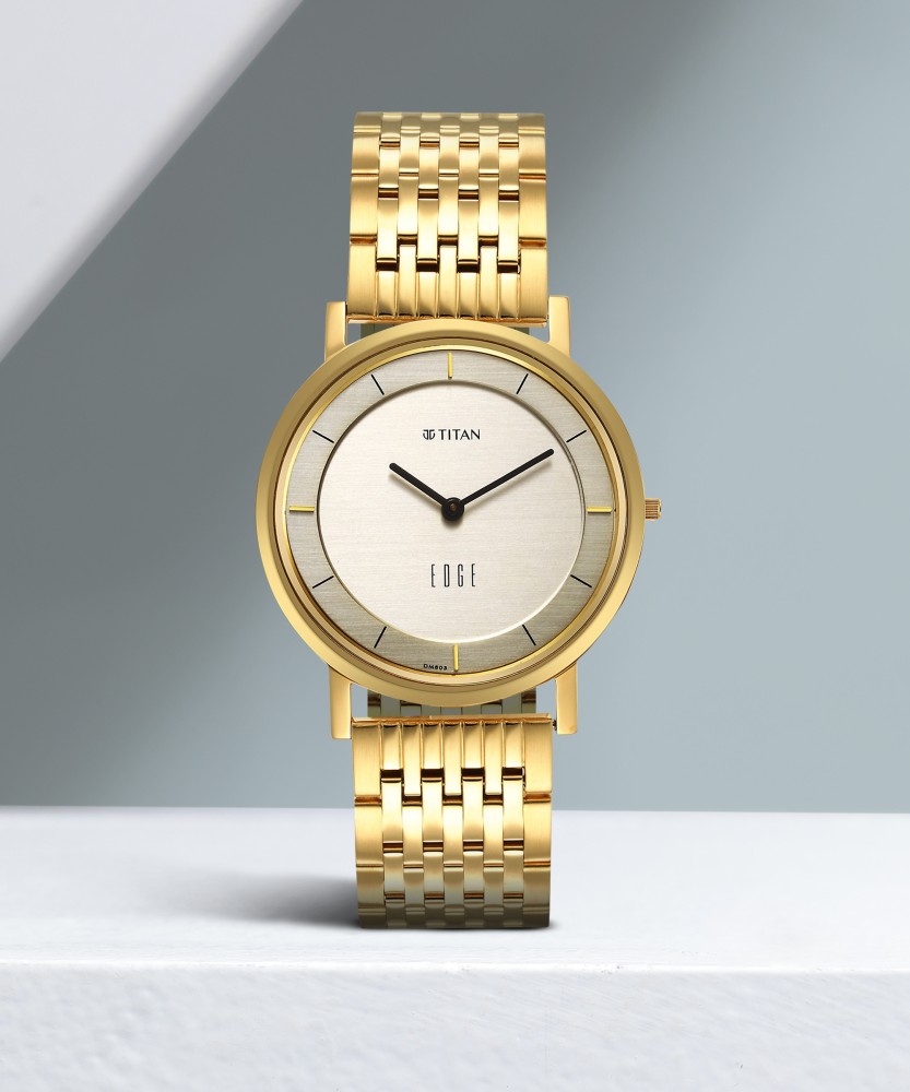 Titan slim sale gold watch