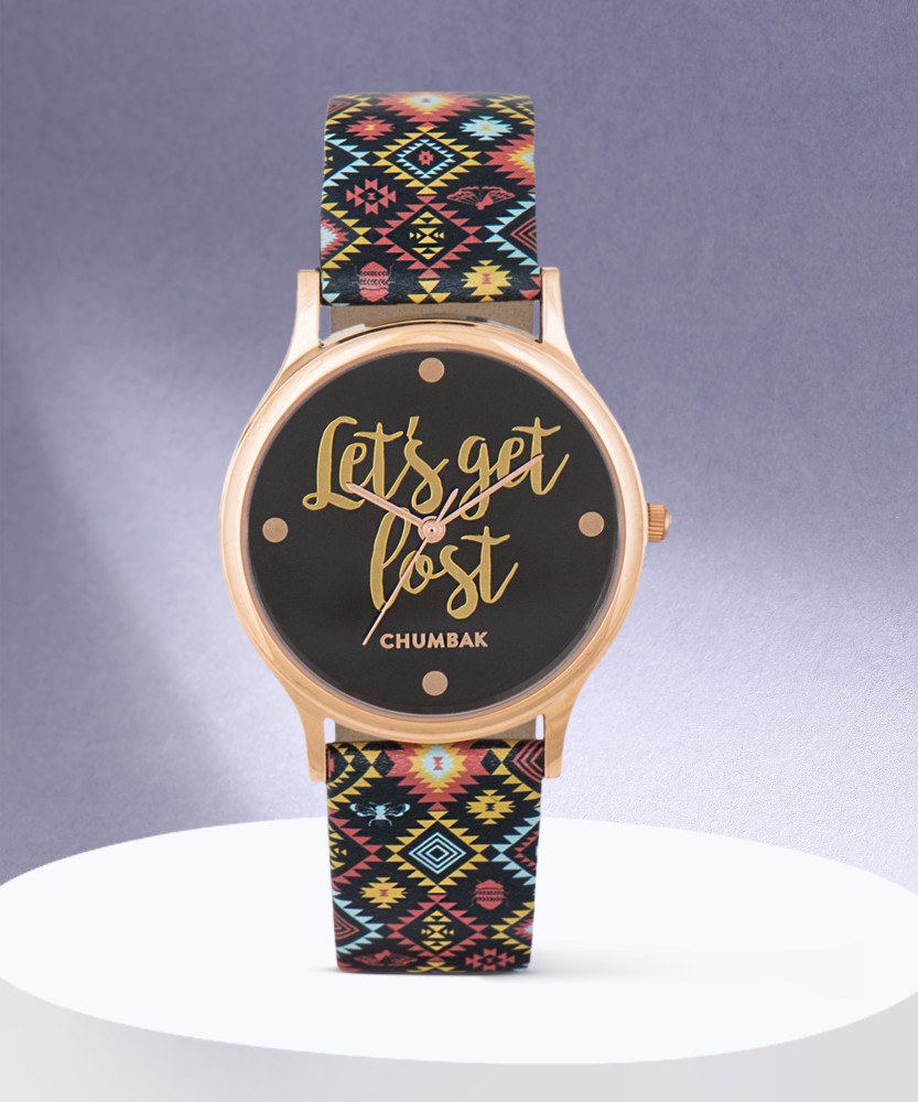 Teal By Chumbak Lets Get Lost Wrist Watch Black Lets Get Lost Analog Watch For Women Buy Teal By Chumbak Lets Get Lost Wrist Watch Black Lets Get