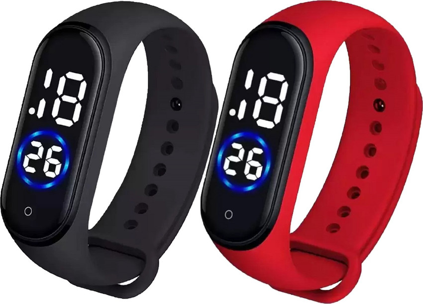 Digital led deals band watch