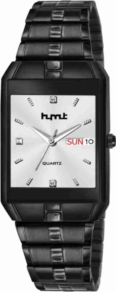 HMT DLX Exclusive Premium Black Stainless Steel Chain Dial White Day Date Functioning Analog Watch Analog Watch For Men Buy HMT DLX Exclusive Premium Black Stainless Steel Chain Dial