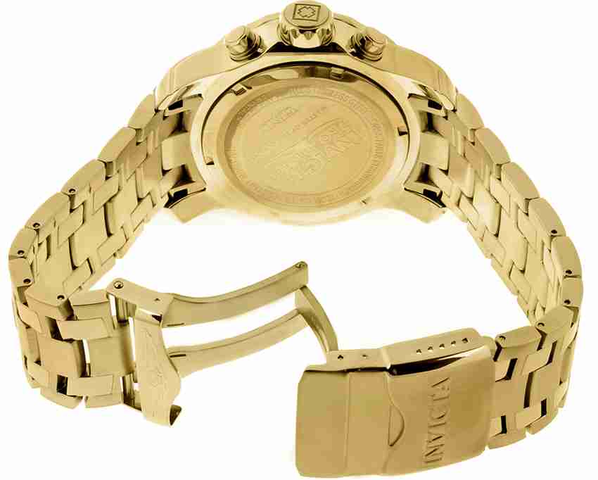 INVICTA 0074 Pro Diver - Scuba Quartz Gold Dial Analog Watch - For Men