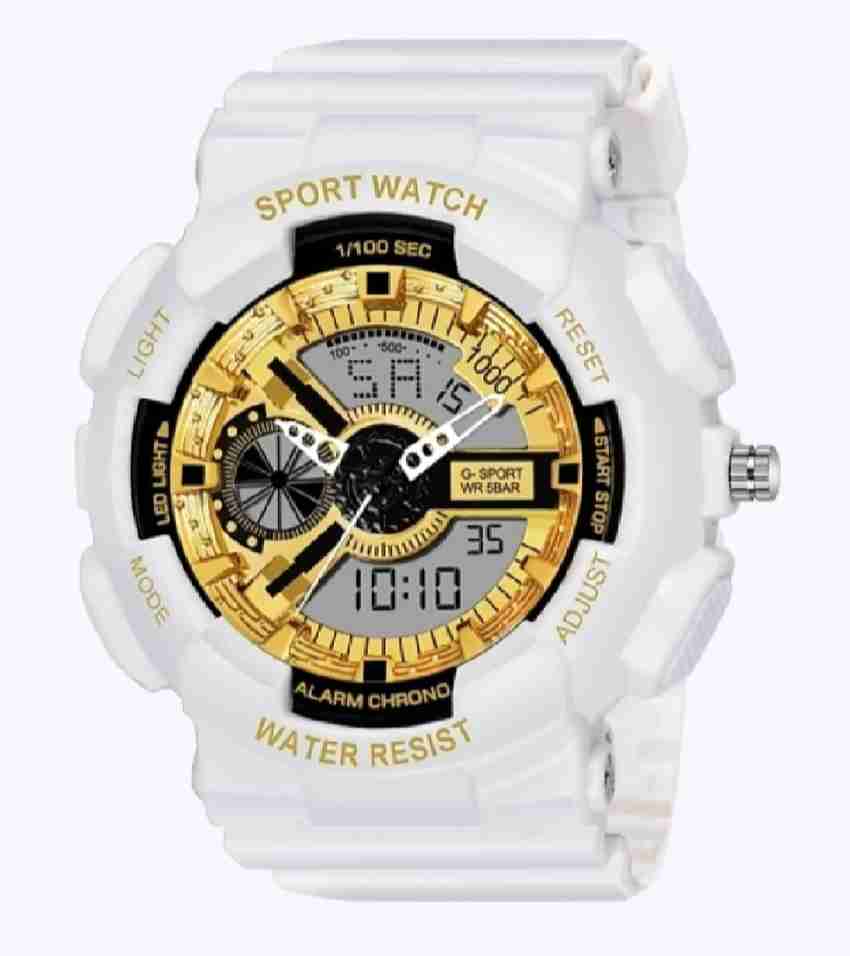 Timefit G Shock Dual Time Premium Sports Watch G Shock White Dual Time Sports Watch. Premium Quality Trending Look Sports Analog Digital Watch For Men Buy Timefit G Shock Dual Time Premium Sports Watc...