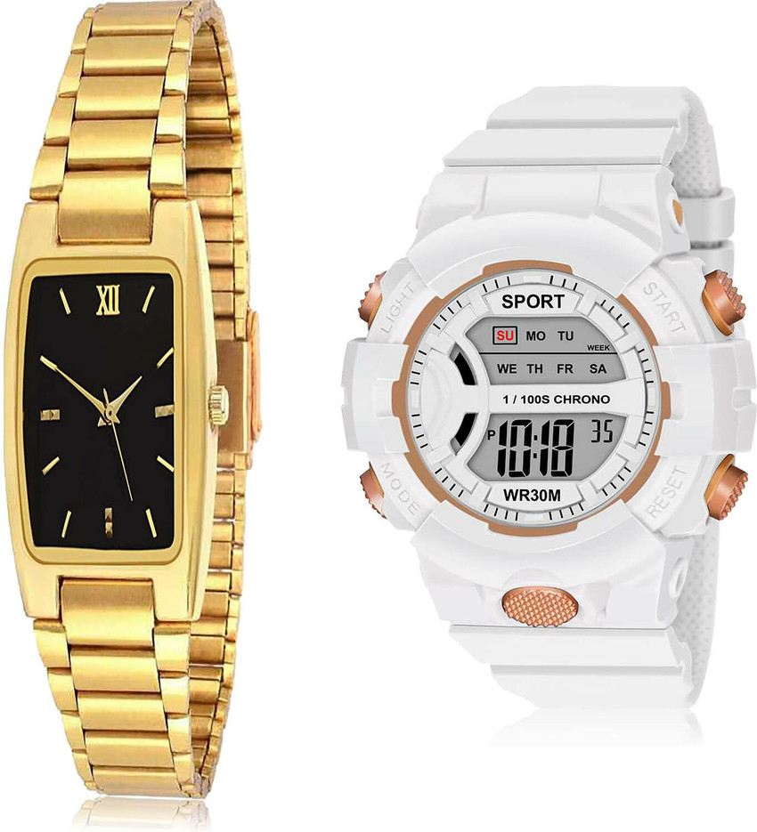 Analog digital outlet watch combo