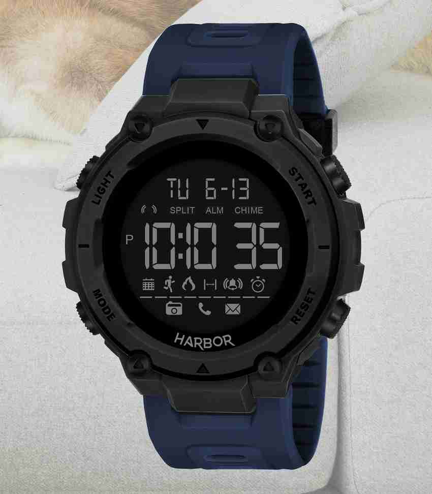 Harbor 9098 Blue Banded Digital Athletic Watch for Men Digital Watch For Boys Buy Harbor 9098 Blue Banded Digital Athletic Watch for Men Digital Watch For Boys Men s Multi Function Digital Sports