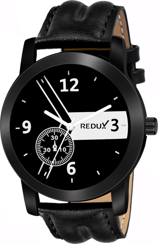 Redux analogue black on sale dial men's watch