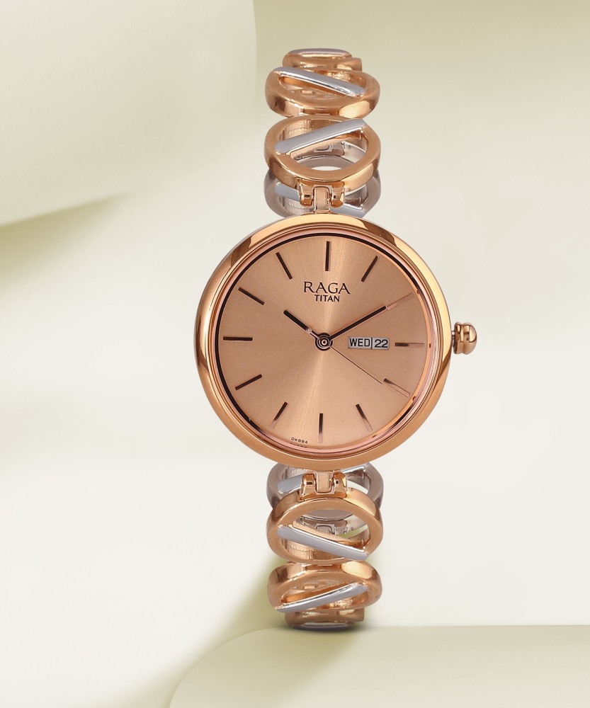 Titan raga best sale watch rose gold