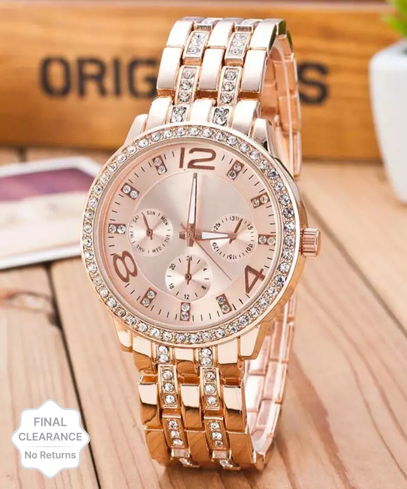 Rose gold watch price on sale