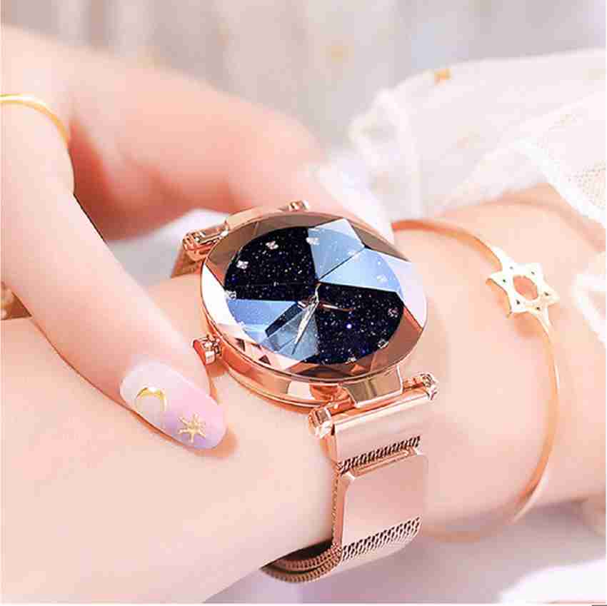ILOZ Fashion Female Watch With Metal Mash Strap Stylish Girls