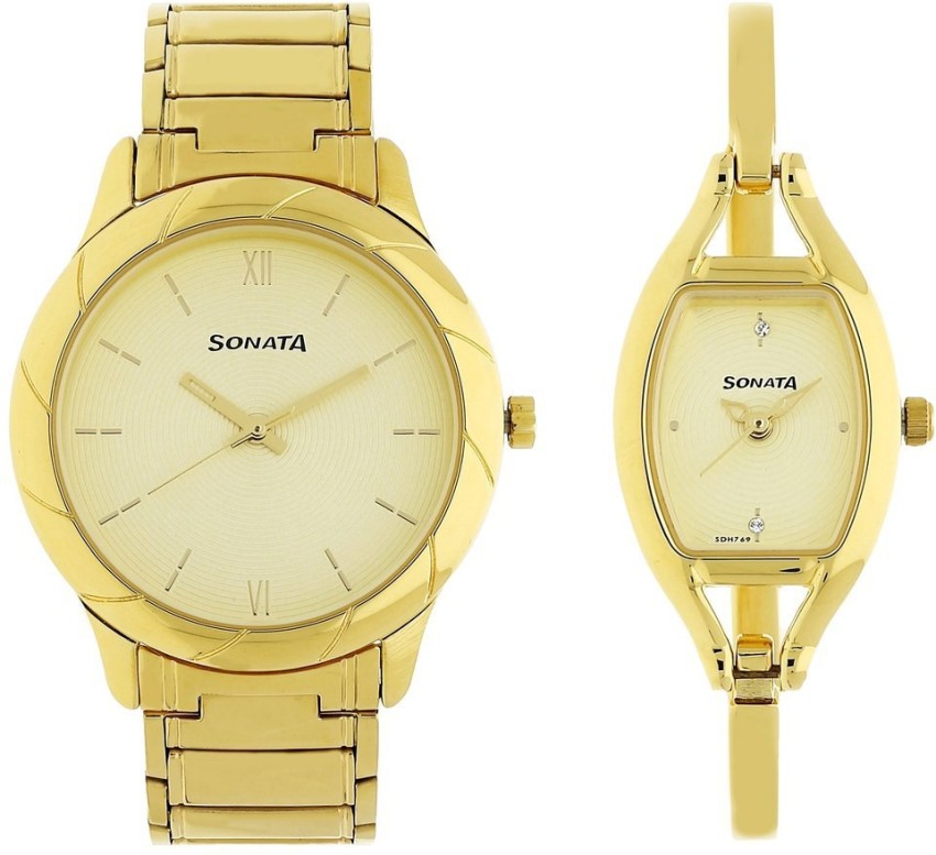 Sonata couple deals watches flipkart