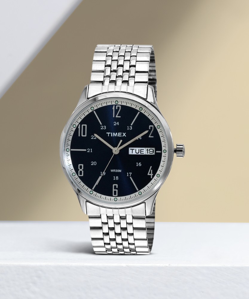 Blue face 2025 timex watch