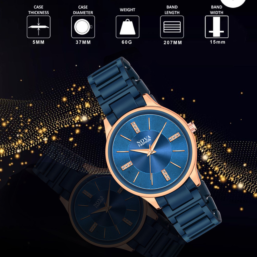 NOVA Women s and Girl s Chian Wrist Watch Analog Watch For Girls Buy NOVA Women s and Girl s Chian Wrist Watch Analog Watch For Girls New Stylish Blue Color For Girls