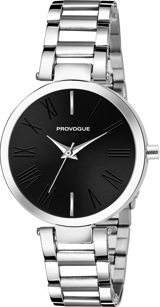 PROVOGUE PGLC 4001 Provogue watch for girls Stylish black dial silver Analog Watch For Women Buy PROVOGUE PGLC 4001 Provogue watch for girls Stylish black dial silver Analog Watch