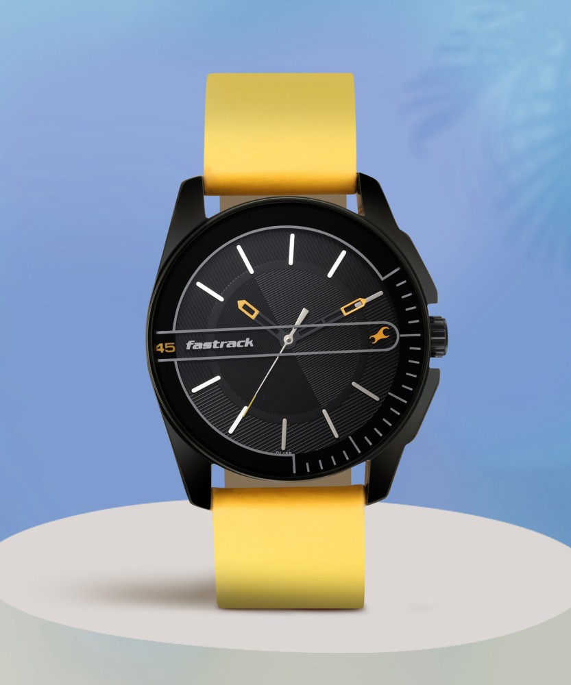 Fastrack black and yellow watch best sale