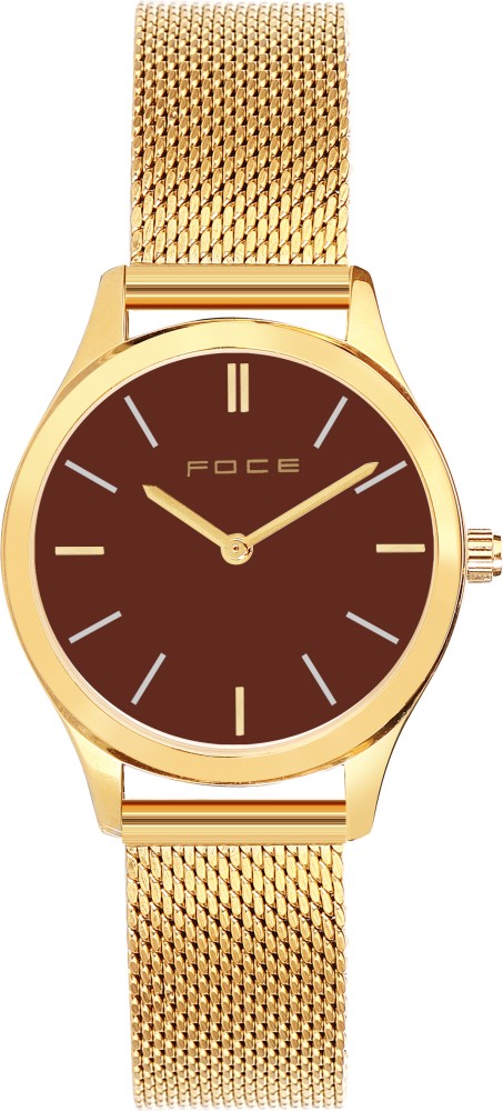 Foce FC P 9760110 FOCE Analog Brown Dial Metal Belt Analog Watch For Couple Buy Foce FC P 9760110 FOCE Analog Brown Dial Metal Belt Analog Watch For Couple FC P 9760110 Online at Best