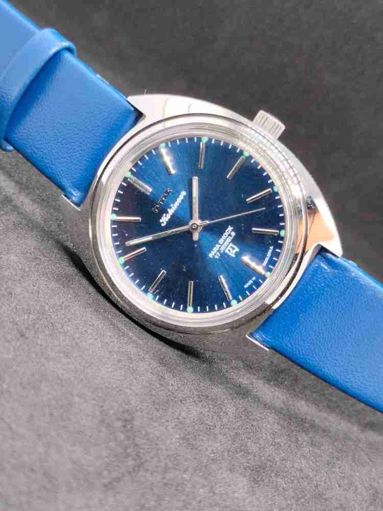 Hmt blue shop dial watches