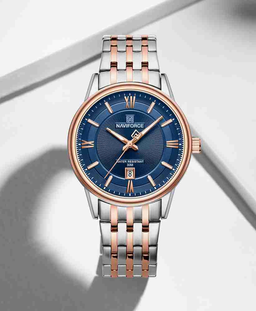 NAVIFORCE 8040 Exlcusive TwoTone with date edition watch for mens Analog  Watch - For Men - Buy NAVIFORCE 8040 Exlcusive TwoTone with date edition  watch for mens Analog Watch - For Men