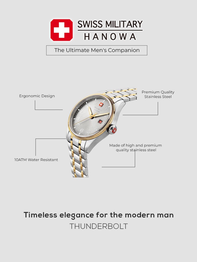 Swiss Military Hanowa THUNDERBOLT THUNDERBOLT Analog Watch - For Men - Buy Swiss  Military Hanowa THUNDERBOLT THUNDERBOLT Analog Watch - For Men SMWGH0000860  Online at Best Prices in India