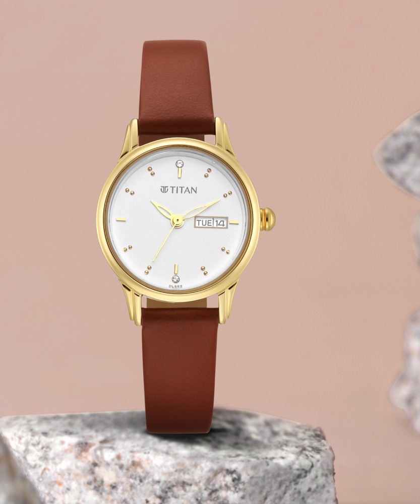 Titan watches for hotsell ladies with leather strap