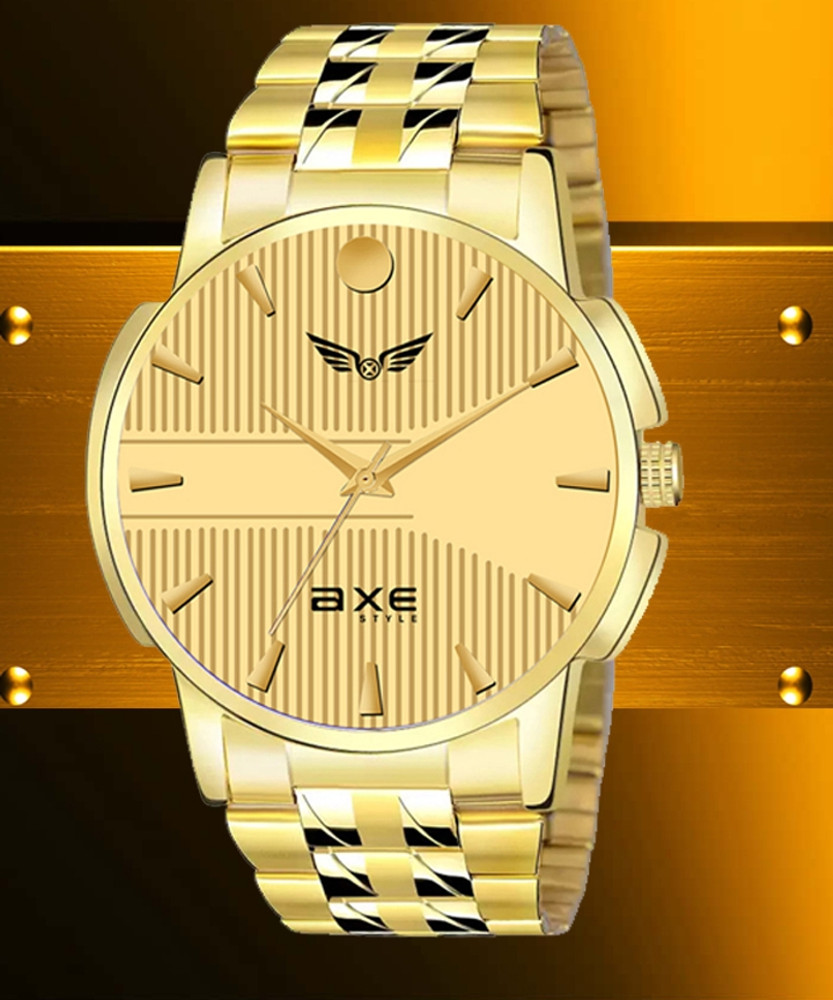 AXE Style X 1076 1076 Golden Wrist Watch Company WaterResistant
