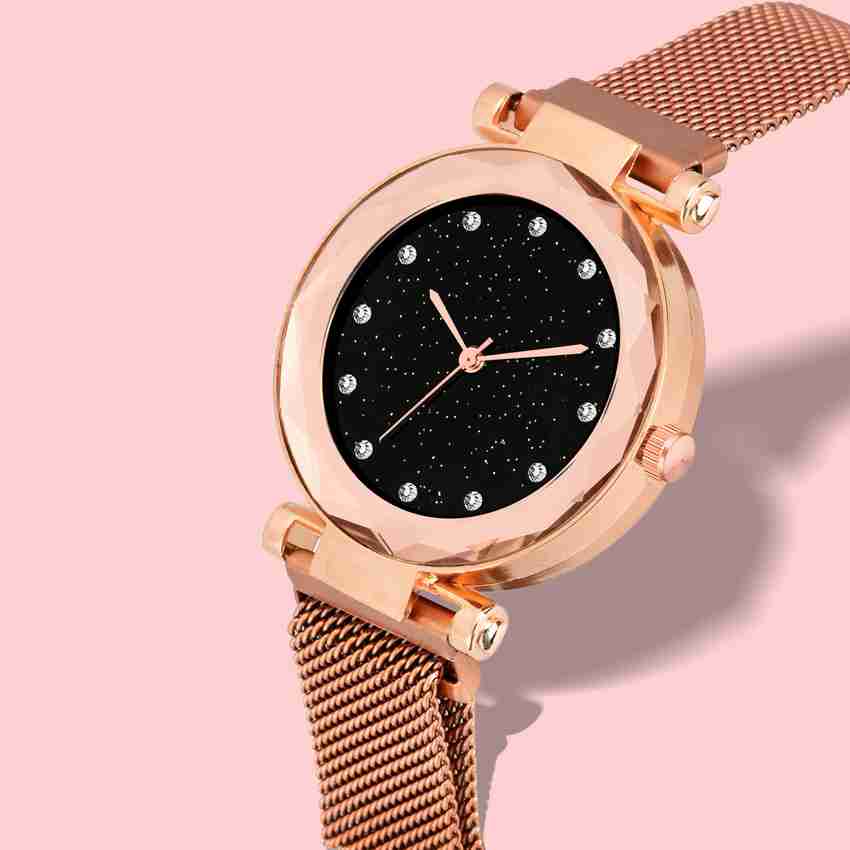 Rose gold color cheap watch women's