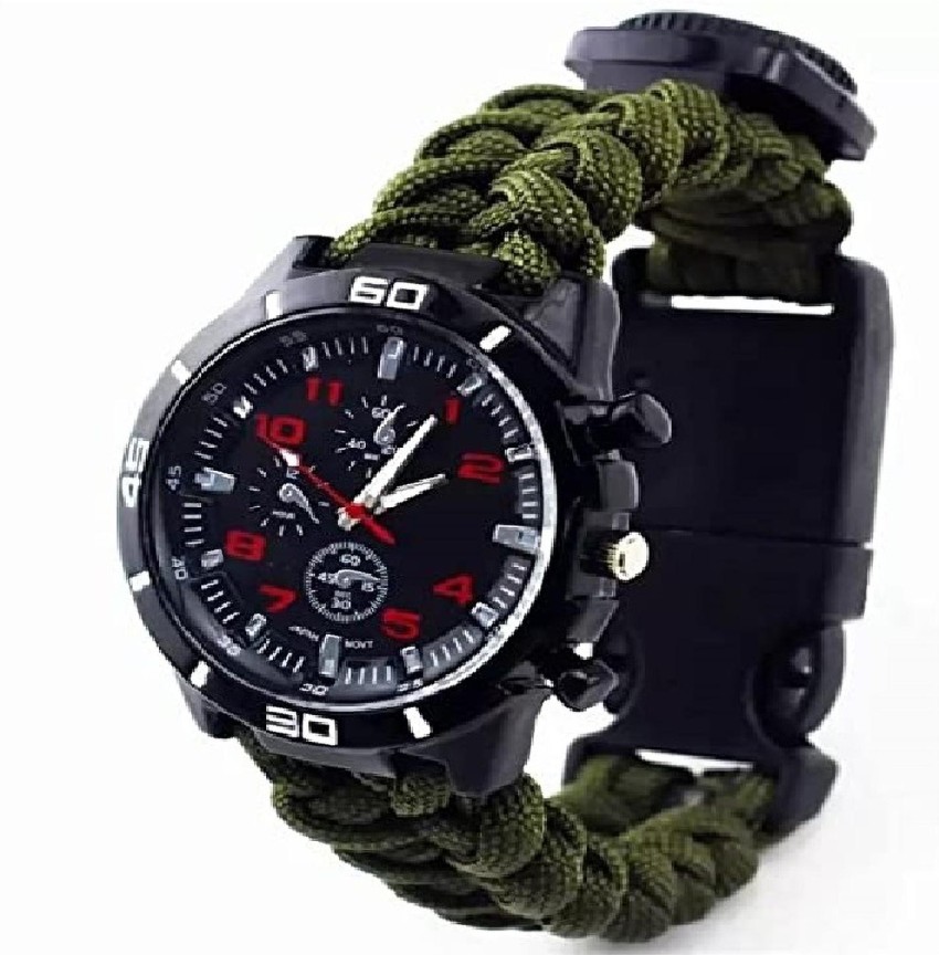 Waterproof survival sale watch