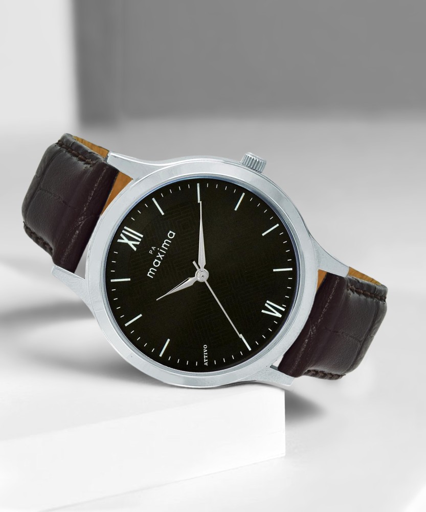 Maxima leather online watch