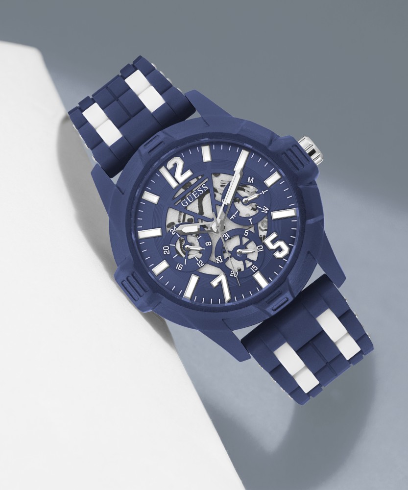 Guess analog blue dial men's online watch