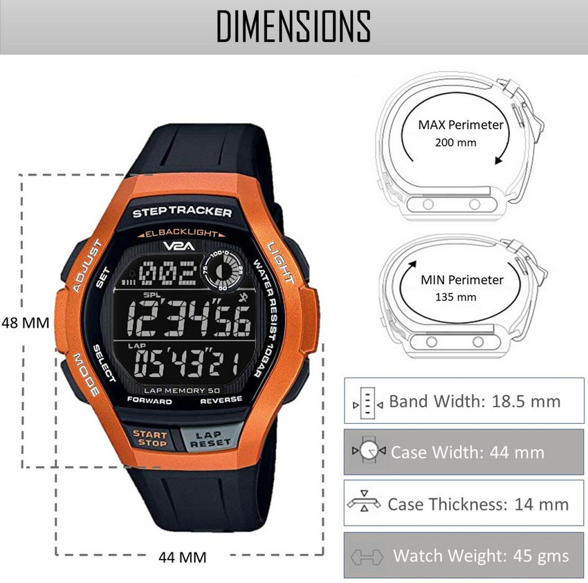 Casio watch step tracker top