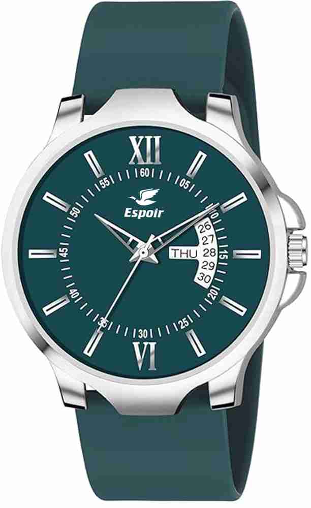 Espoir Olive Day and Date Smart Watch Strap Day And Date Functioning High Quality Analog Watch For Men Buy Espoir Olive Day and Date Smart Watch Strap Day And Date