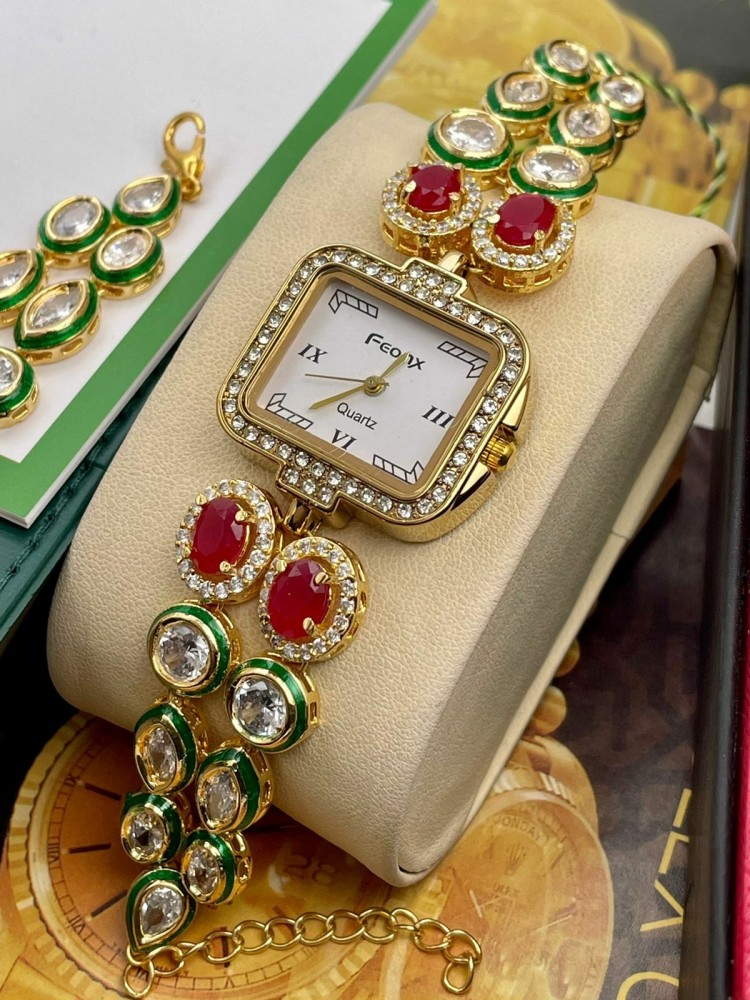 Kundan ladies 2025 wrist watch