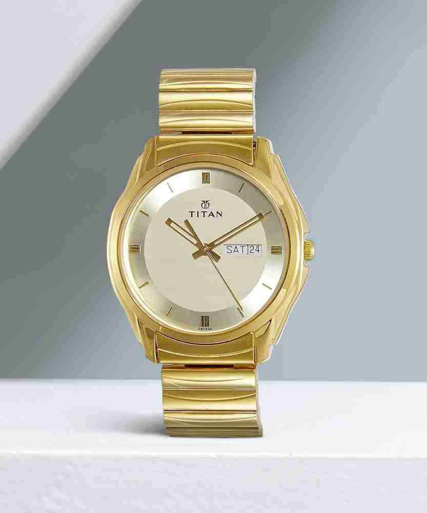 Titan watches hot sale men gold