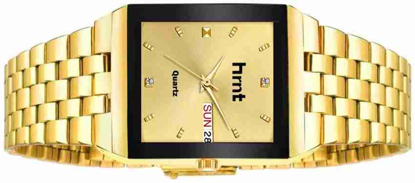 Golden colour hand watch sales