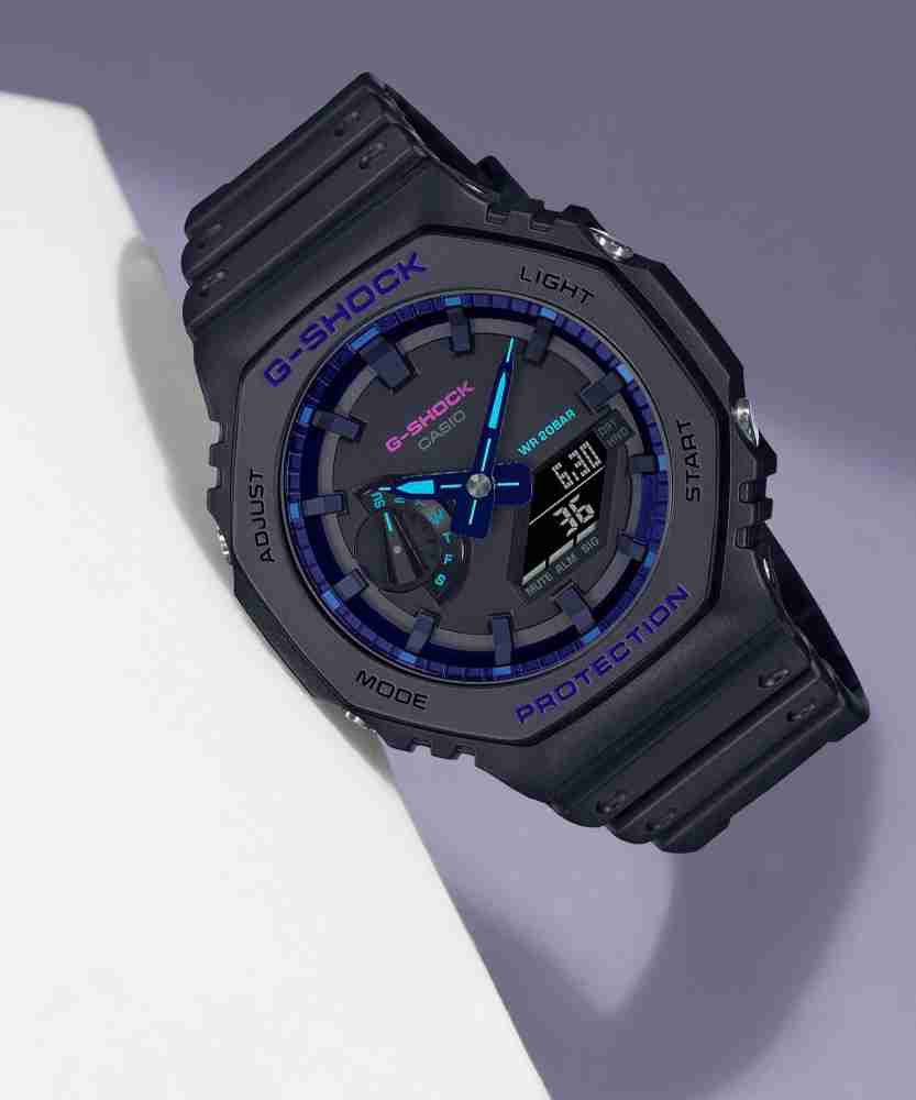 CASIO GA 2100VB 1ADR G SHOCK Multi Coloured Dial Black Resin Strap Analog Digital Watch For Men Buy CASIO GA 2100VB 1ADR G SHOCK Multi Coloured Dial Black Resin Strap Analog Digital Watch For Men G118...