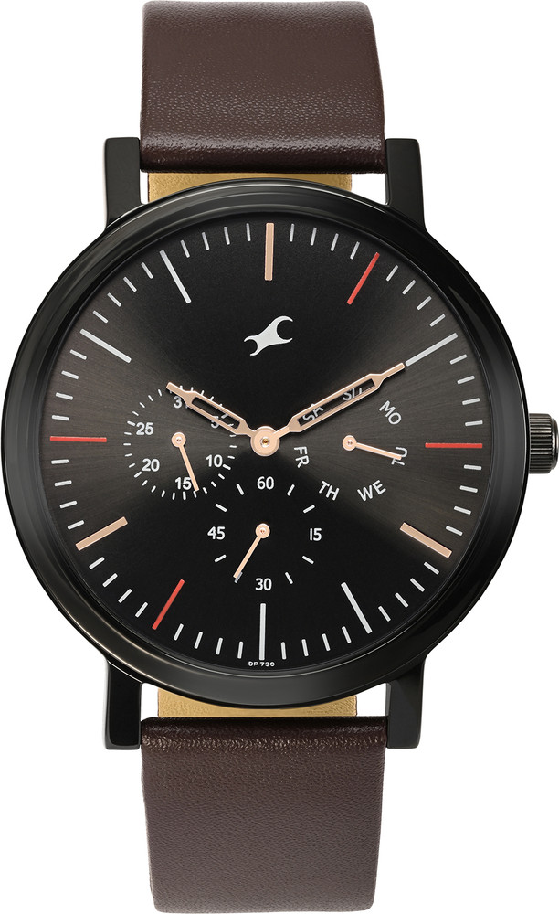 Fastrack FK Exclusive Analog Watch For Guys 3276NL03 Alpha Black 