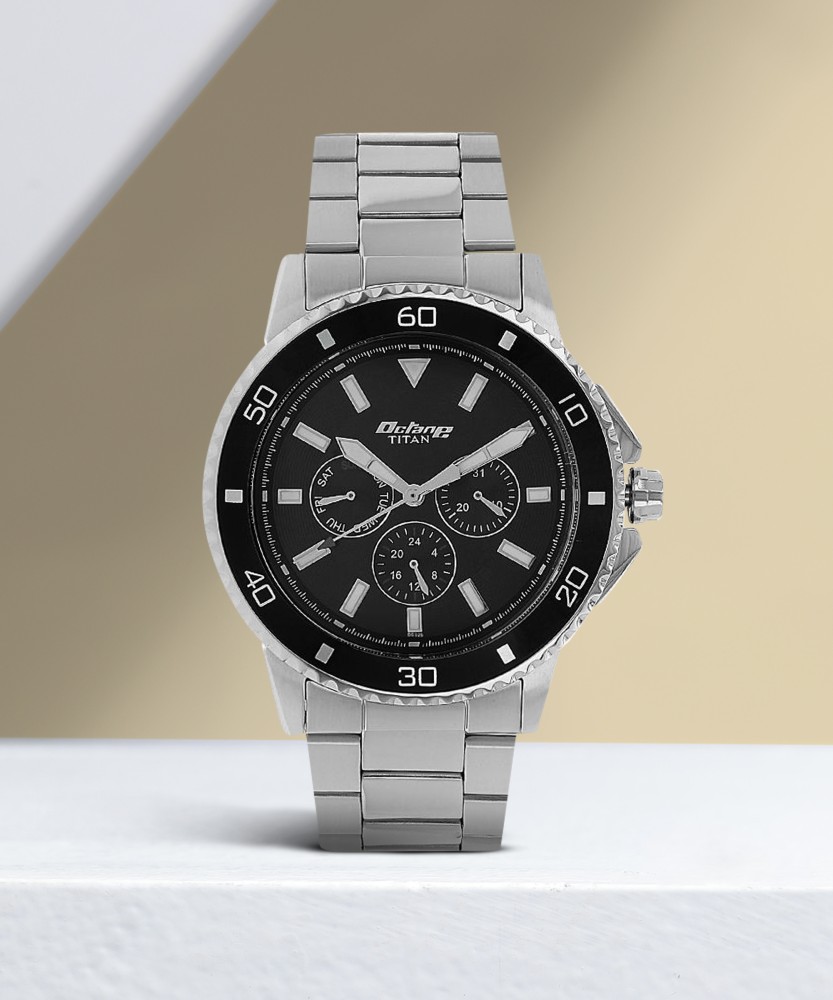 Titan octane 2025 black dial watch