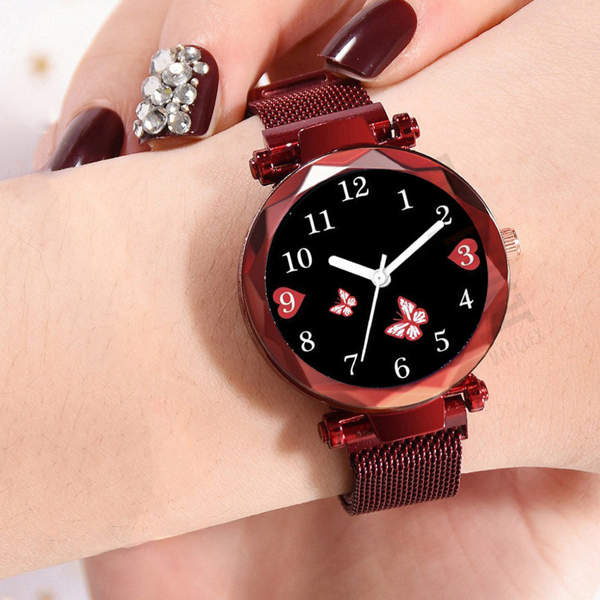Styledose Red Magnet Butterfly Titli Watch girls watches for women