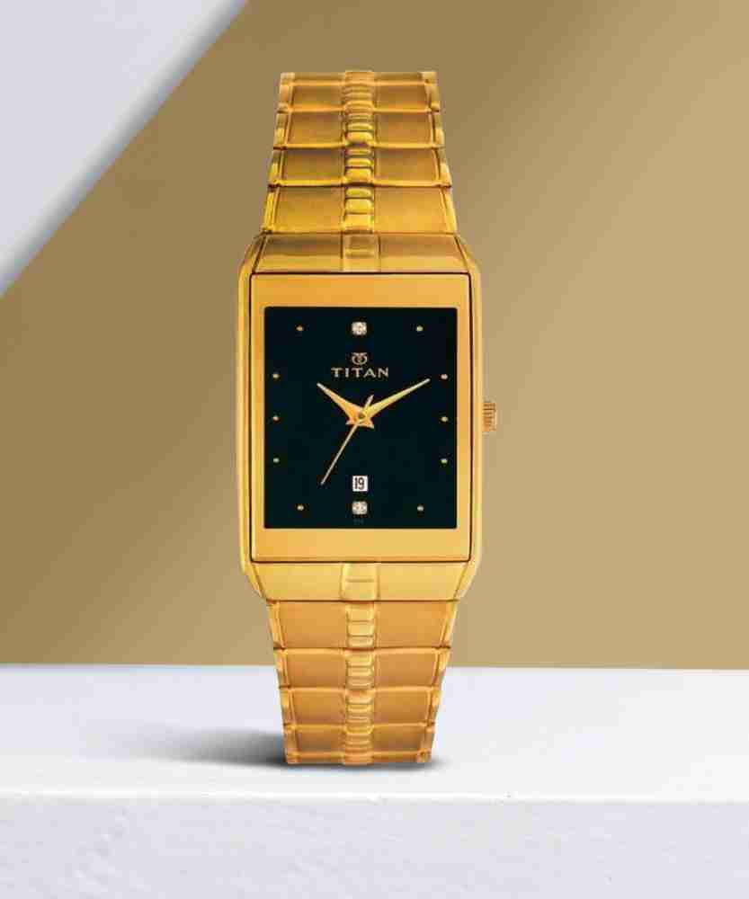 Titan watch price 2025 golden colour